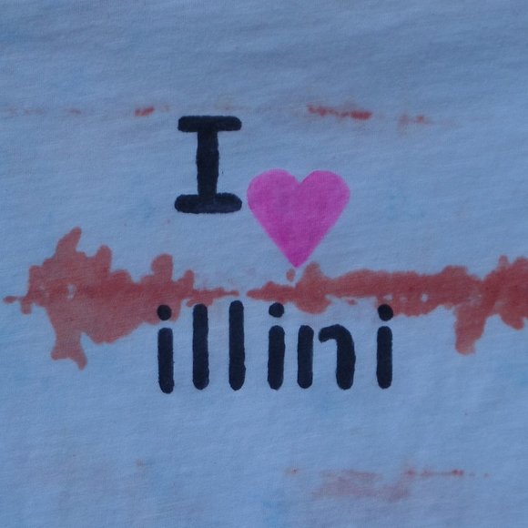 Illini Tie Dye T-shirt Girls 10/12 LG Homemade New - Picture 6 of 11